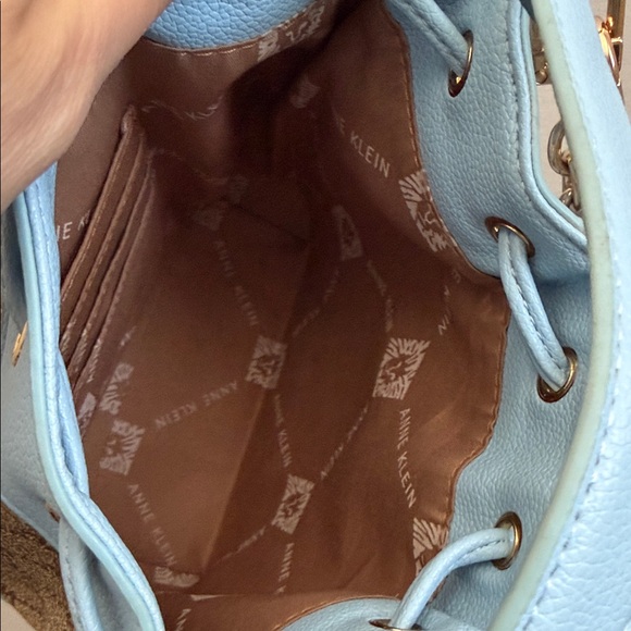 Anne Klein Light Blue and Tan Mini Bag - Picture 9 of 13